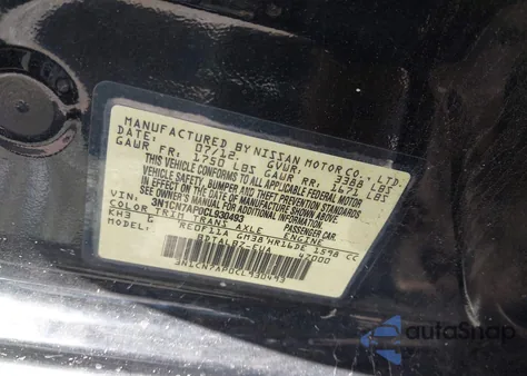 2012 Nissan Versa 1.6 Sv z USA, uszkodzony, nr VIN 3N1CN7AP0CL930493